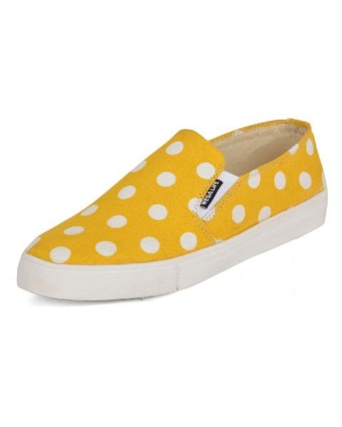 Dotted Yellow Ladies Sneaker