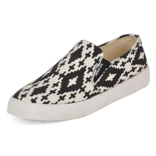 Printed Black Ladies Sneaker