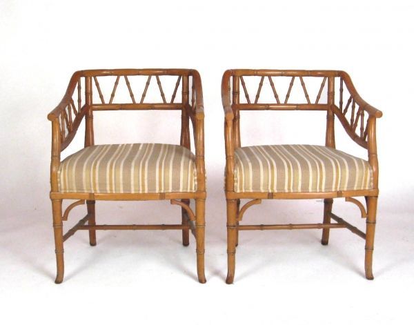 Cane & Bamboo Chair Set 01