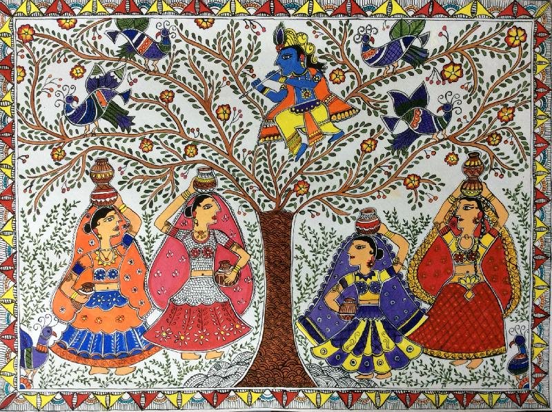 Bamboo Sheet Madhubani Painting 04