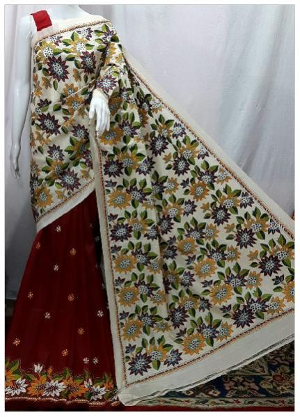 Kantha Stitch Saree 11