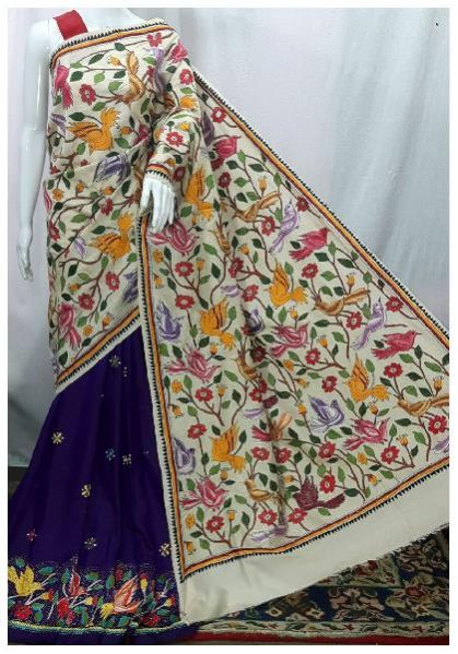 Kantha Stitch Saree 07