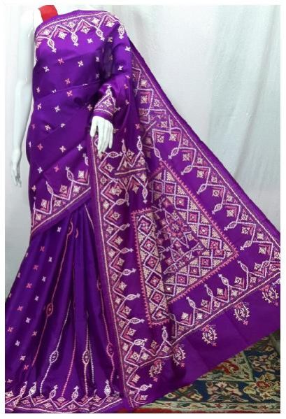 Kantha Stitch Saree 02