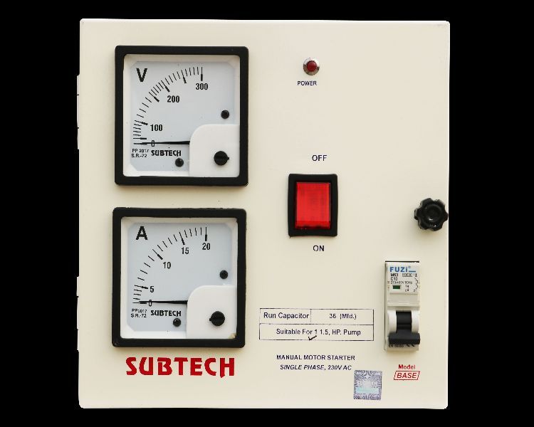 Base Single Phase Motor Starter Control Panel
