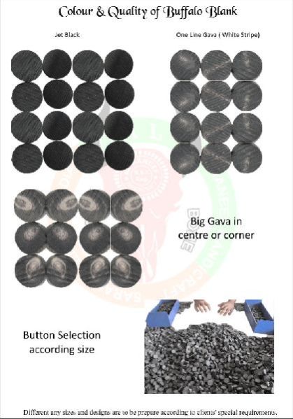 Buffalo Horn Blank Button 05