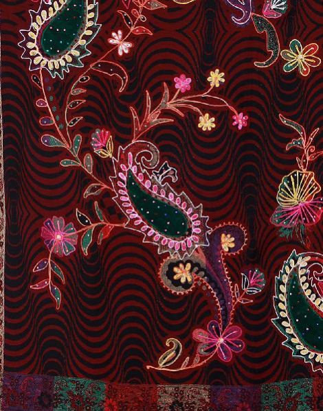 Embroidered Viscose Shawl 05