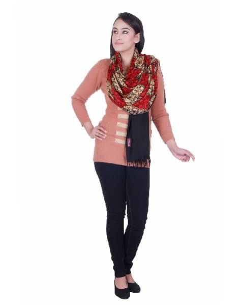 Embroidered Viscose Stole 02