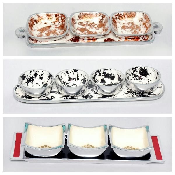 White & Cream Aluminium Gift Item 02