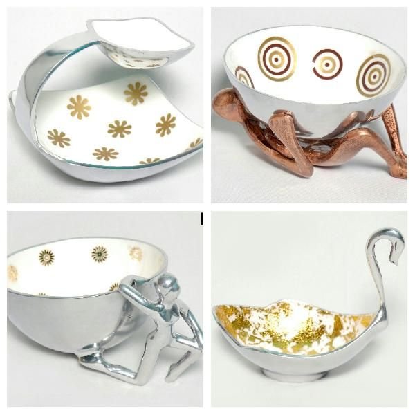 White & Cream Aluminium Gift Item 03