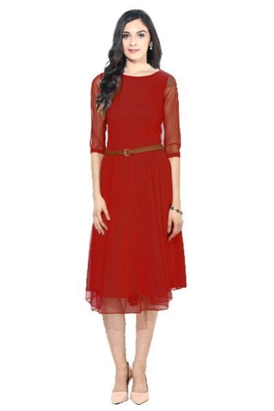 D-04 Red Moon Light Western Dress