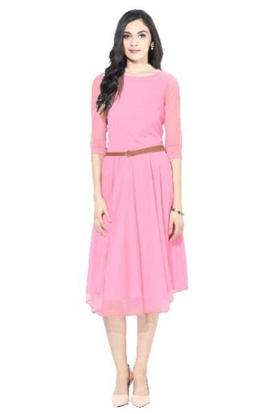 D-06 Pink Moon Light Western Dress