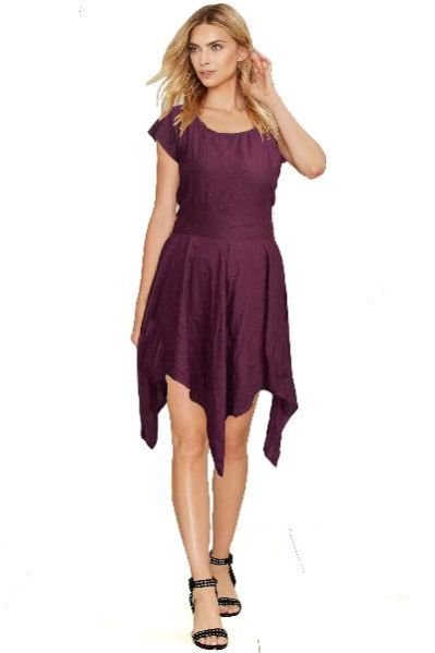 D-26 Wray Maroon Western Dress