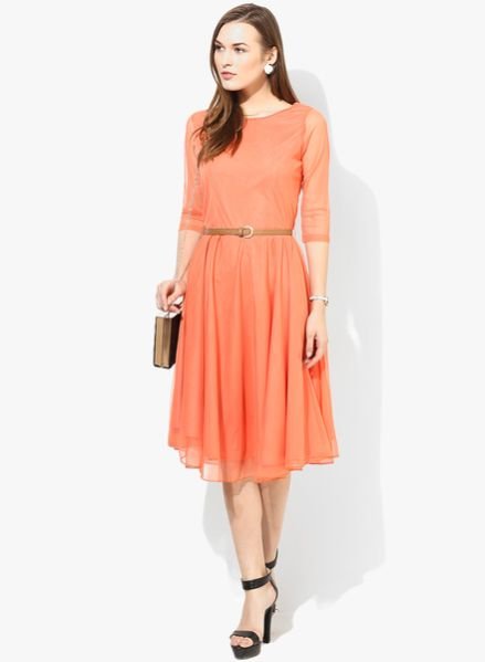 D-50 Moonlight Orange Western Dress
