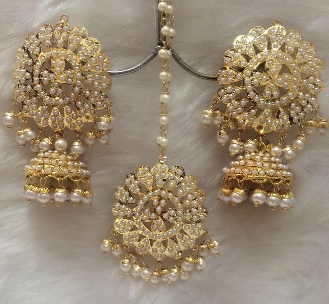 Fashion Earrings With Maang Tikka 03