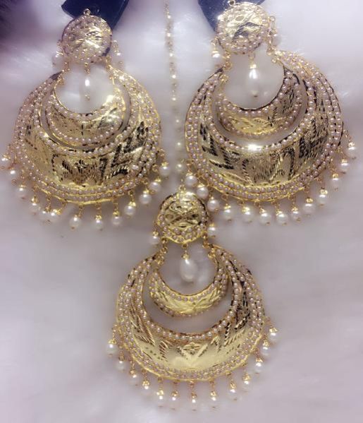 Fashion Earrings With Maang Tikka 06
