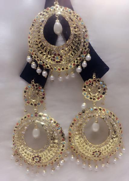 Fashion Earrings With Maang Tikka 09