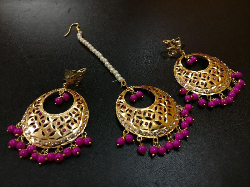 Fashion Earrings With Maang Tikka 17
