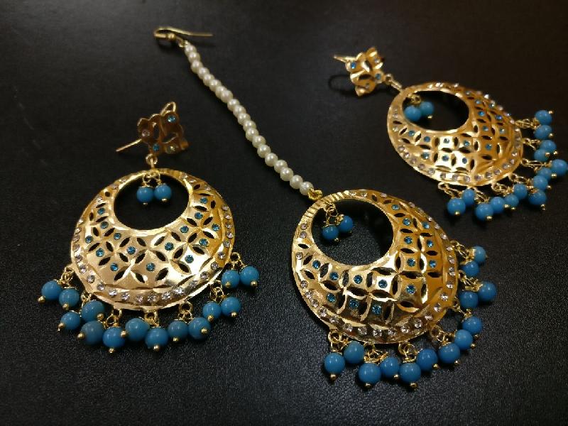 Fashion Earrings With Maang Tikka 19