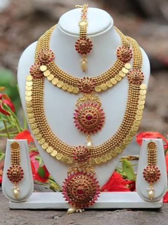 Behsoko Imitation Gold Traditional Necklace Set 07