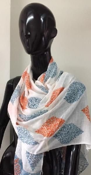 Hand Block Printed Stole 03