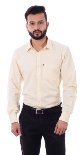 Mens Formal Yellow Shirt