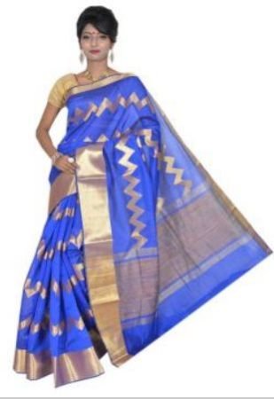 Blue Silk Cotton Saree