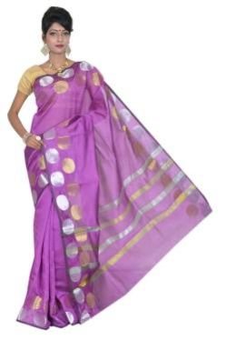 Purple Chanderi Silk Saree