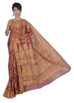Maroon Chanderi Silk Saree
