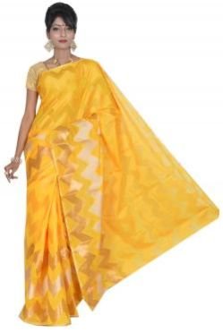 Yellow Silk Cotton Saree
