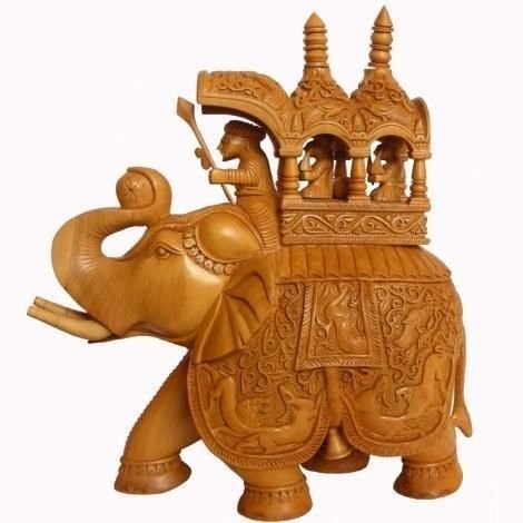 Wooden Handcrafted Elephant Statue