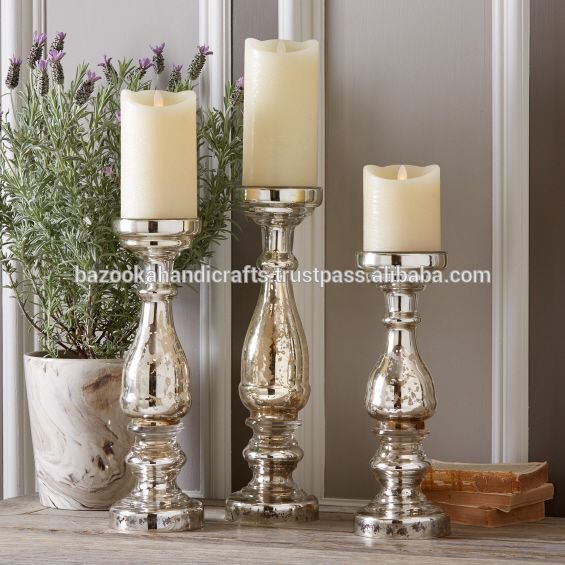 Glass Pillar Candle Holder 01