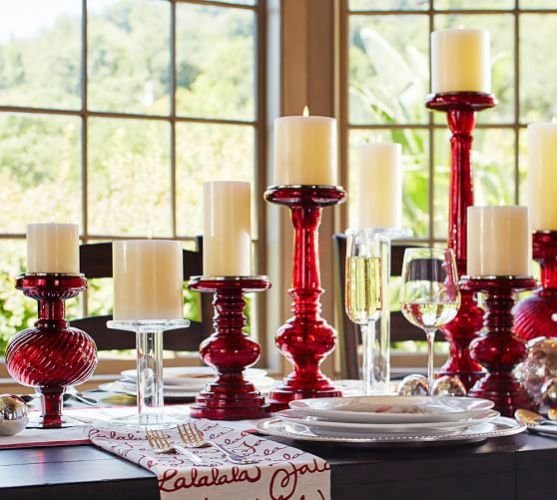 Glass Pillar Candle Holder 02
