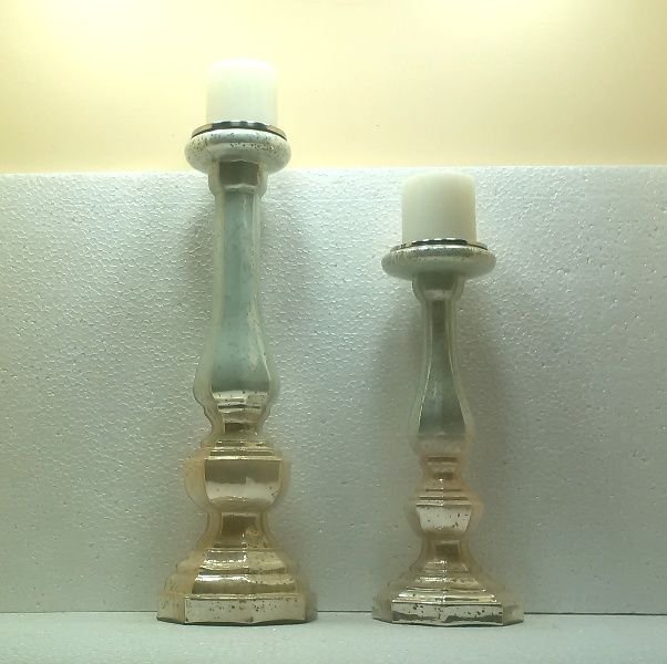 Glass Pillar Candle Holder 13