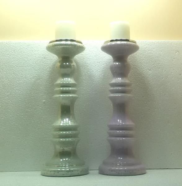Glass Pillar Candle Holder 17
