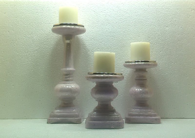 Glass Pillar Candle Holder 18