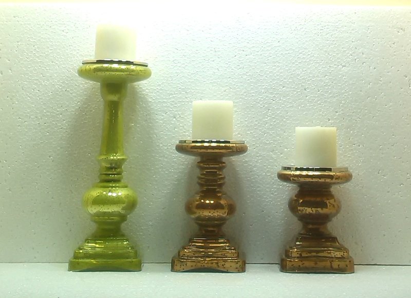 Glass Pillar Candle Holder 19