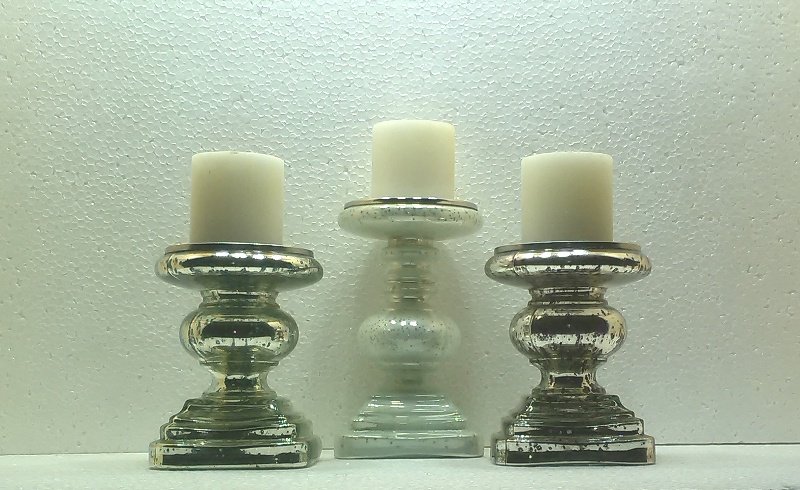 Glass Pillar Candle Holder 20
