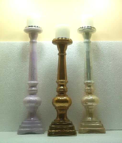 Glass Pillar Candle Holder 21