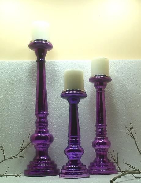 Glass Pillar Candle Holder 22