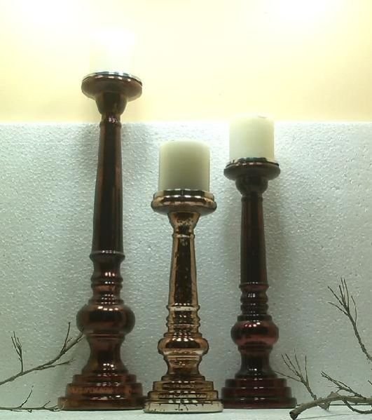 Glass Pillar Candle Holder 23