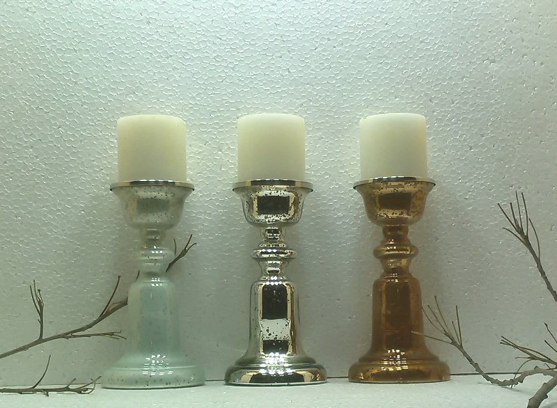 Glass Pillar Candle Holder 27