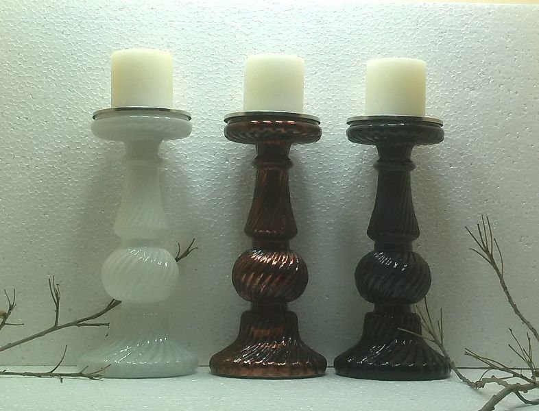 Glass Pillar Candle Holder 29