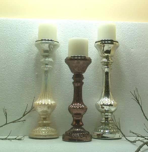 Glass Pillar Candle Holder 31