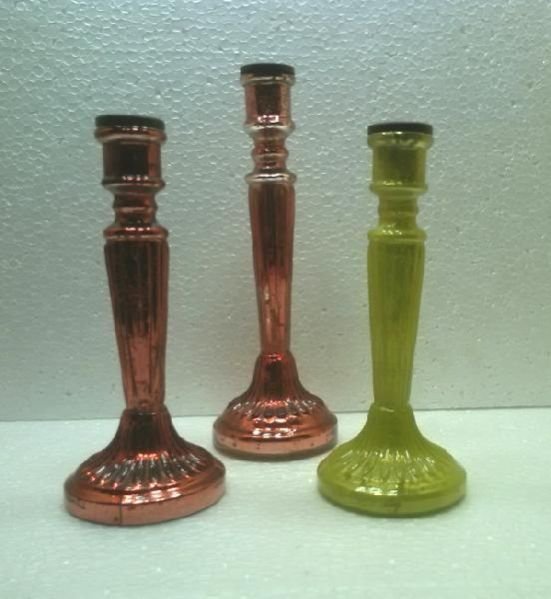 Glass Pillar Candle Holder 37
