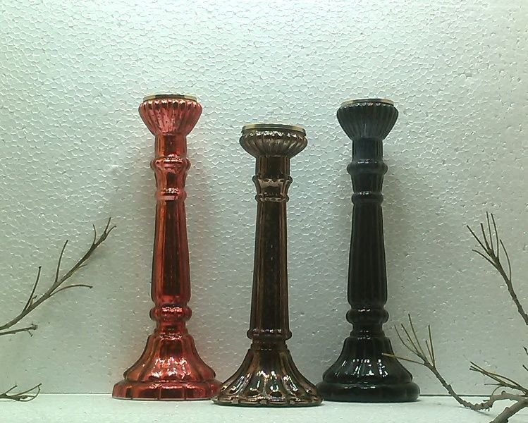 Glass Pillar Candle Holder 40