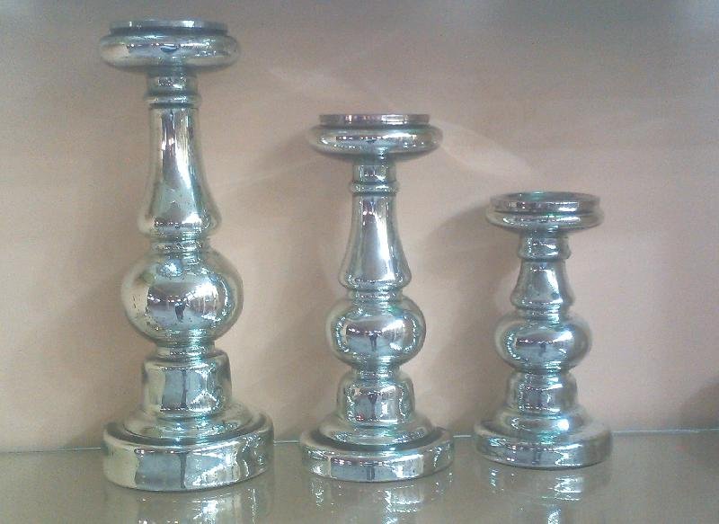 Glass Pillar Candle Holder 44