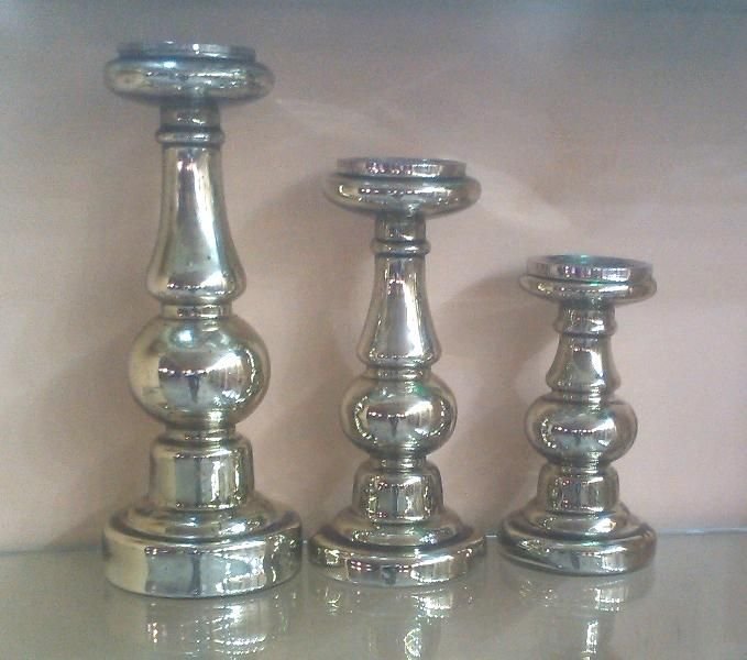 Glass Pillar Candle Holder 45