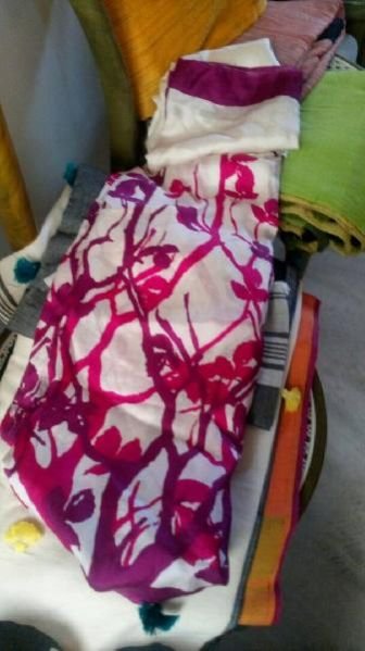 Block Printed Silk Saree 01