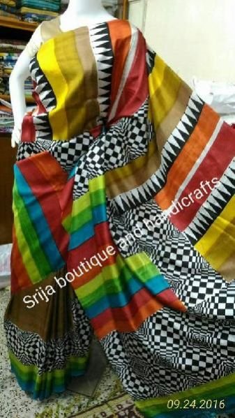 Block Printed Silk Saree 04
