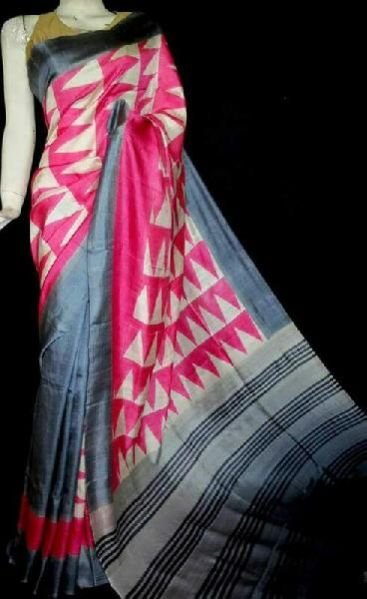 Block Printed Silk Saree 05